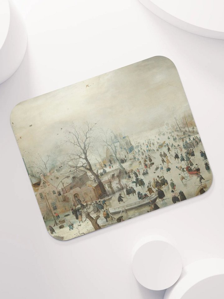 ''Winter Landscape with Skaters'' by Hendrick Avercamp Mouse Pad product image (1)