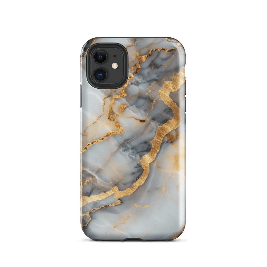 White Gold Marble Tough iPhone Case product image (47)
