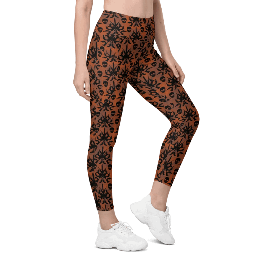 Gothic 2A High Waist Pocket Leggings - Orange product image (4)