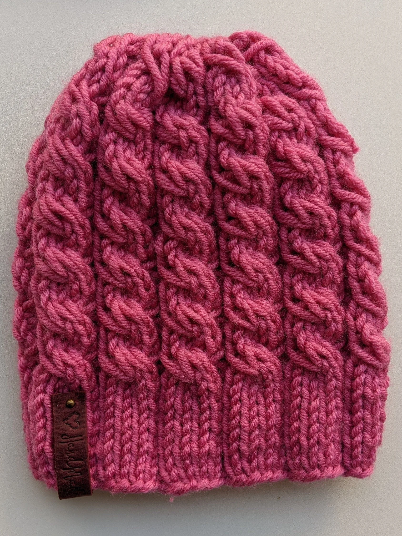 Flat Knit Cable Hat Pattern product image (2)