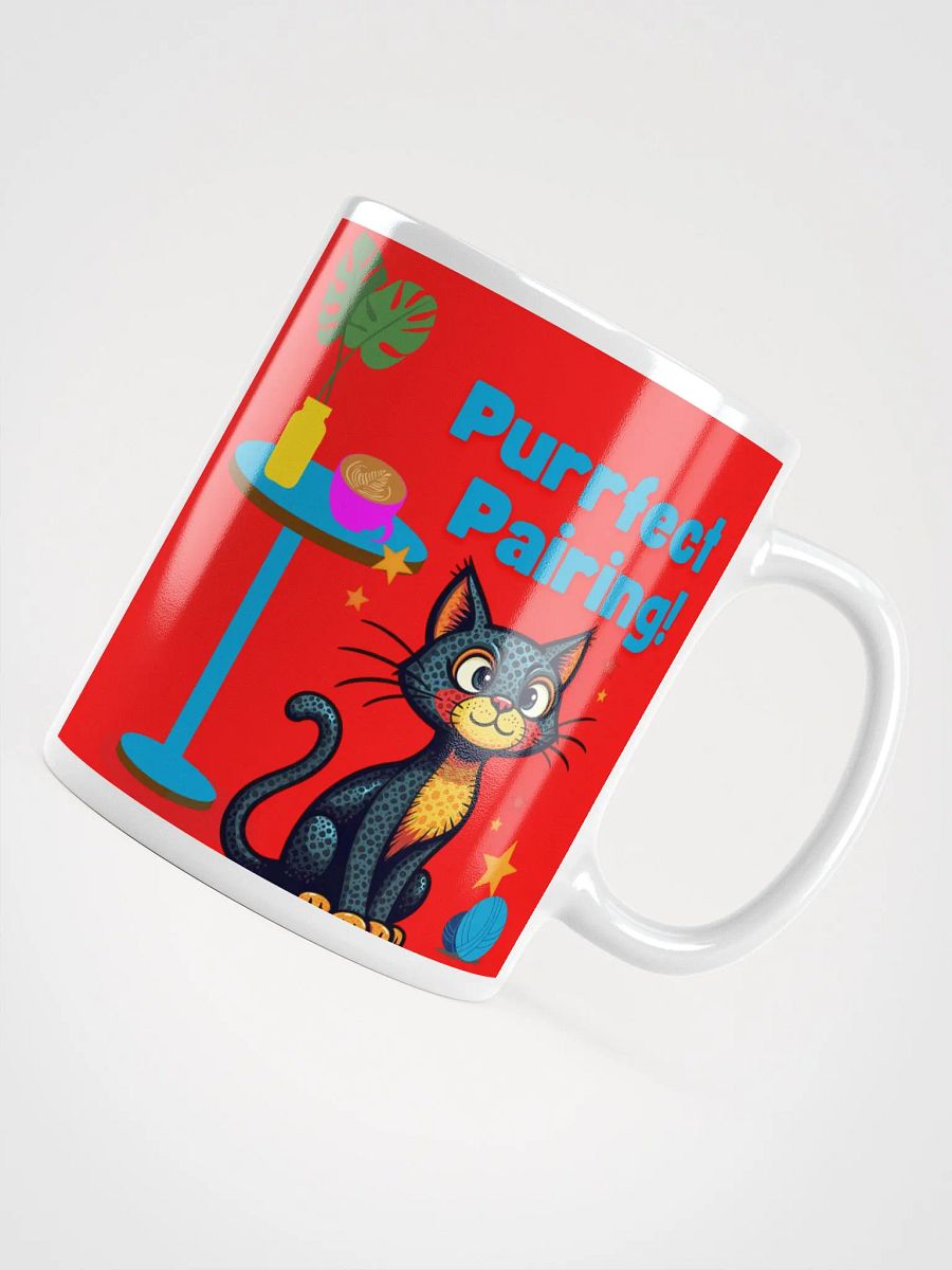 Purrfect Pairing! White Glossy Mug product image (12)