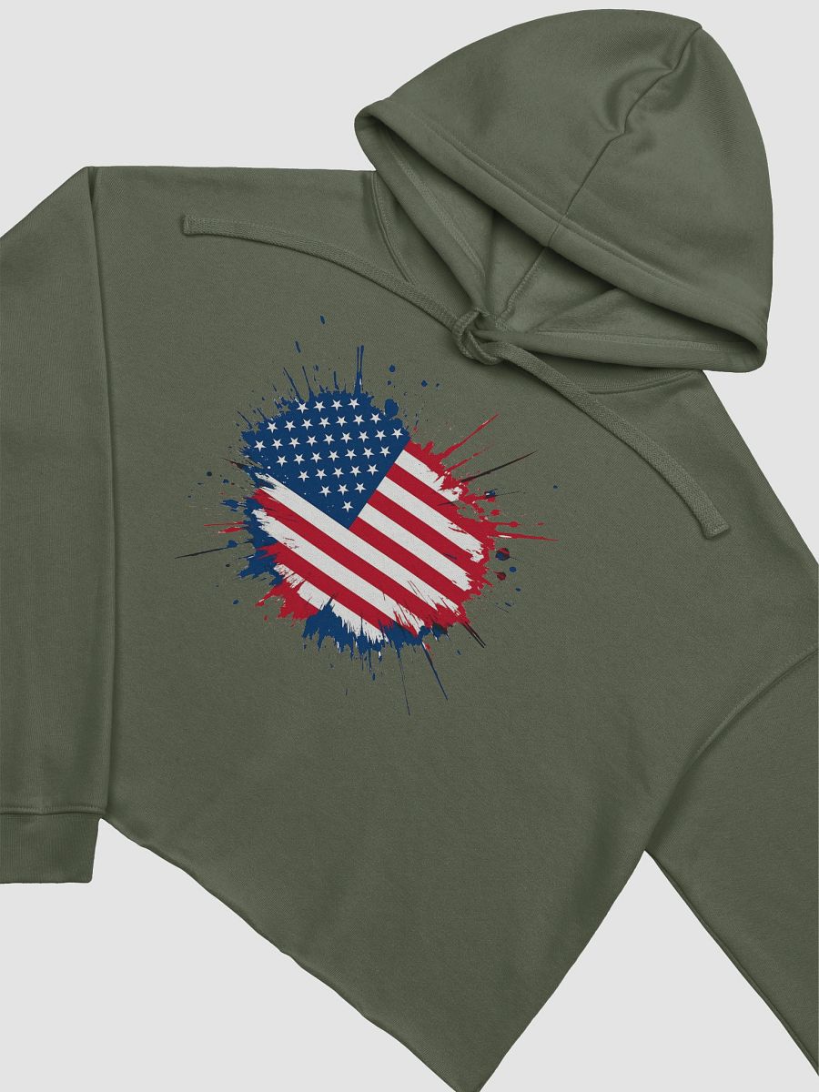 USA Splatter Flag Crop Hoodie product image (10)