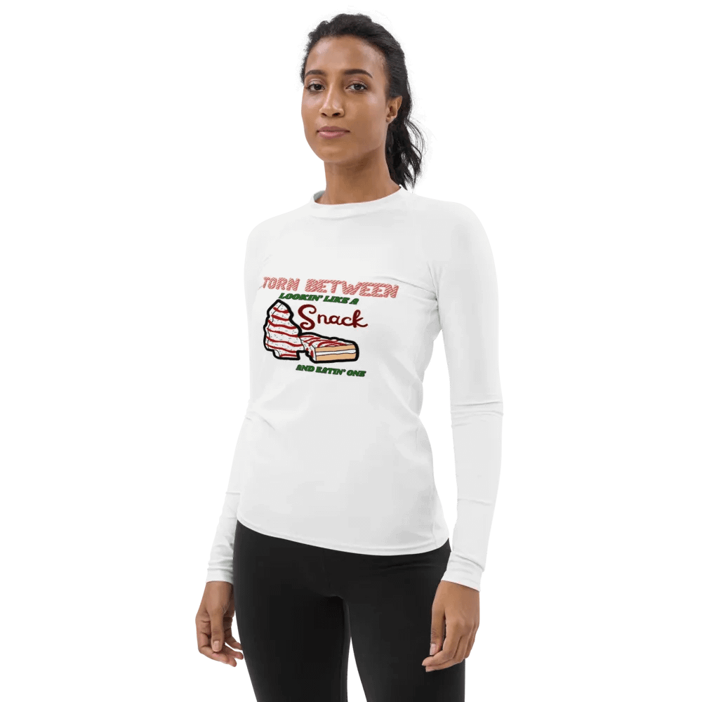 Vanilla Snack Torn Between Women's Rash Guard product image (3)