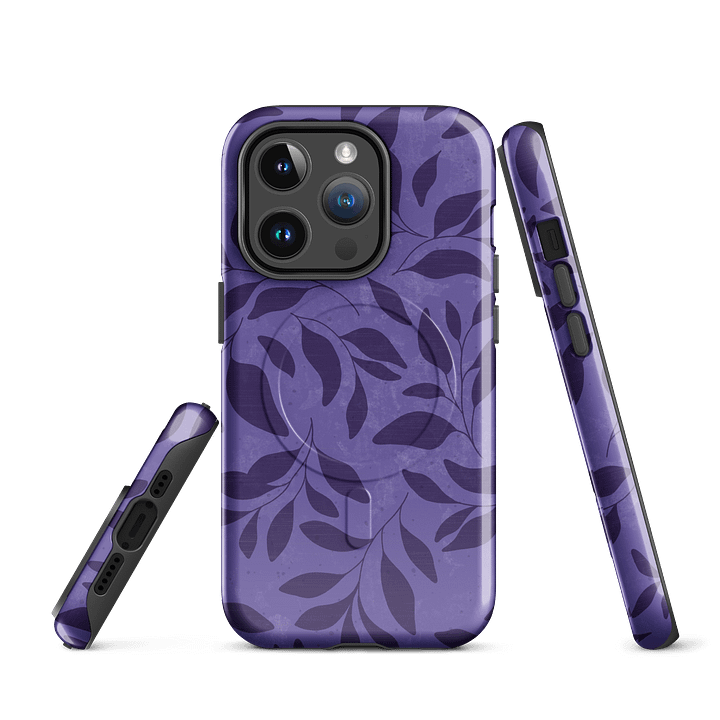 Midnight Foliage Purple MagSafe Tough Case for iPhone product image (3)
