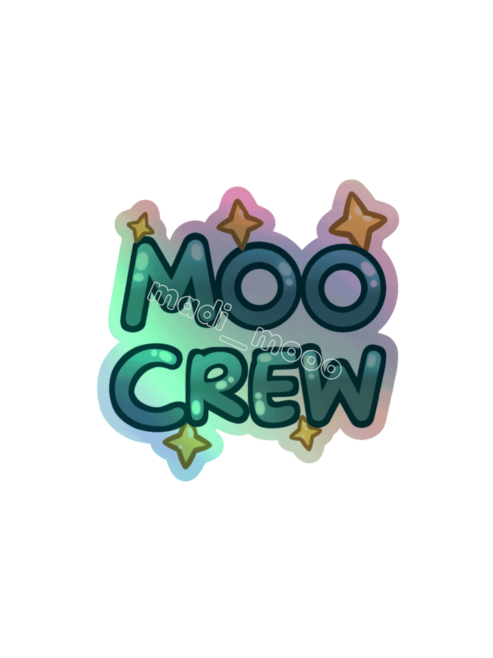 Holographic Moo Crew Sticker (Updated version) product image (1)
