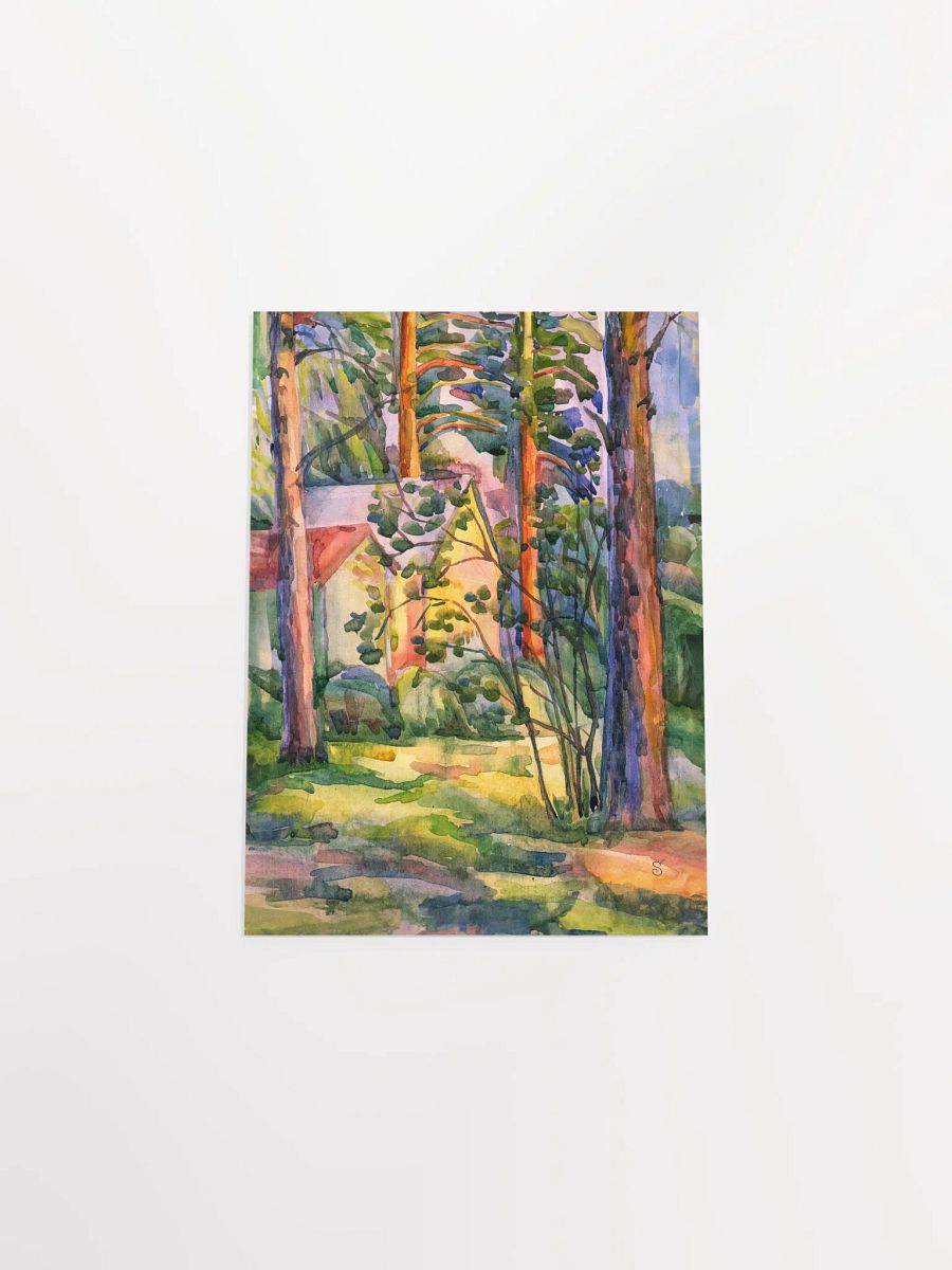 Enchanted Forest Watercolor Poster - Private House with Ffence product image (7)