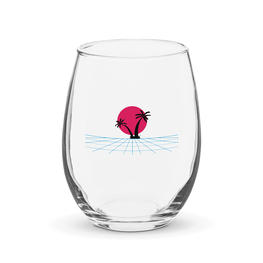 Synthwave Sunset Stemless Wine Glass product image (1)