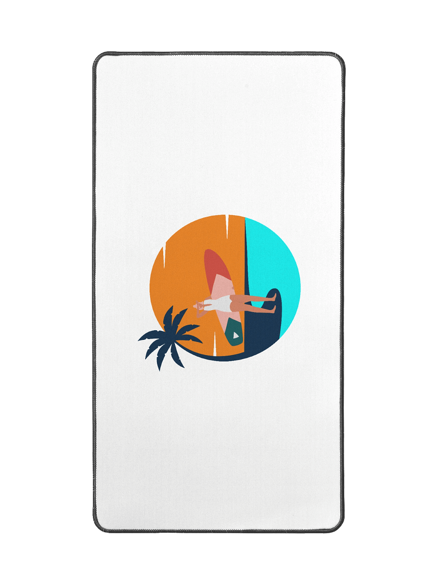 Catch Waves, Not Feelings – Retro Surf Girl Aesthetic Desk Mat product image (2)