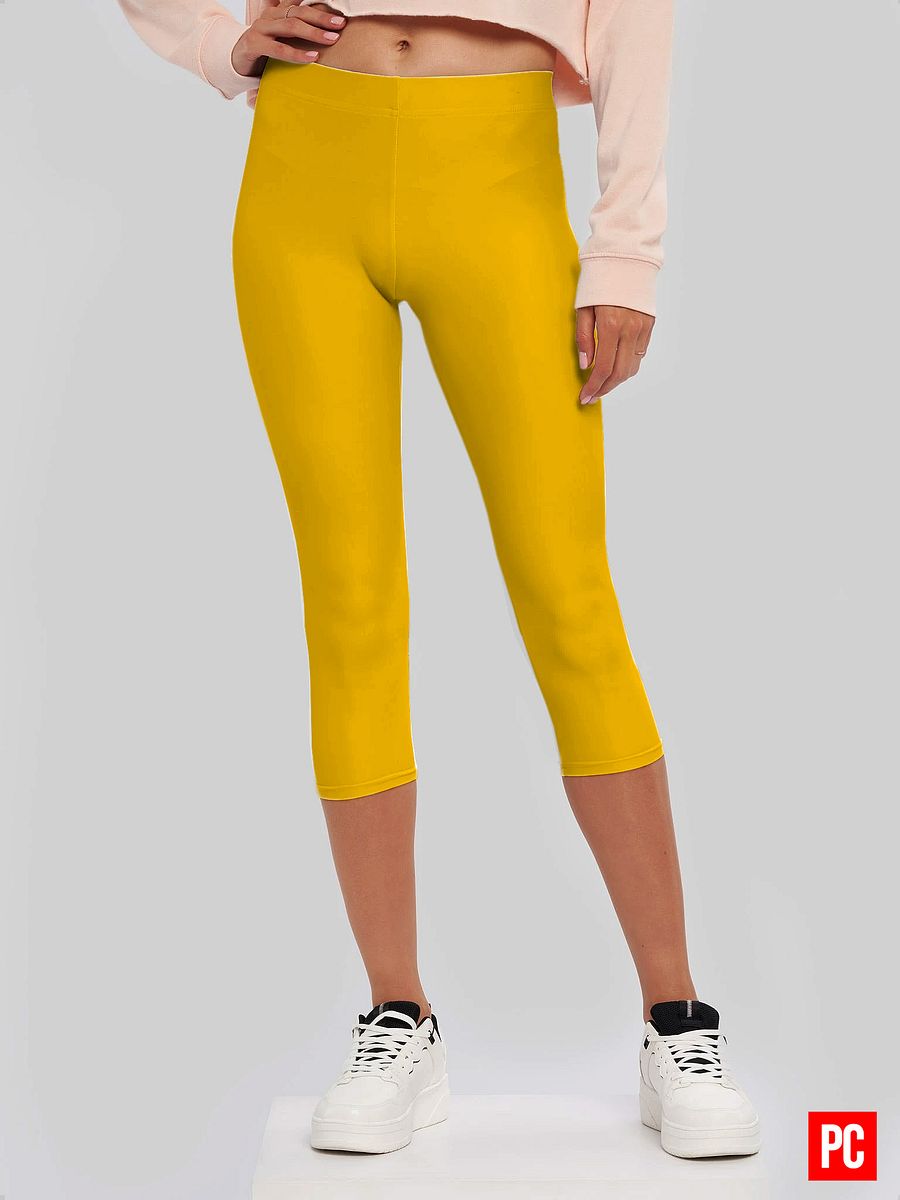 Plain Color Amber Capri Leggings product image (1)