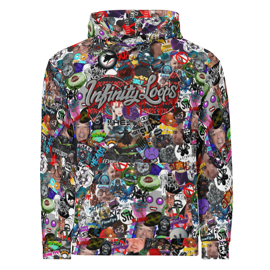 90%er Sticker Bomb Hoodie product image (1)