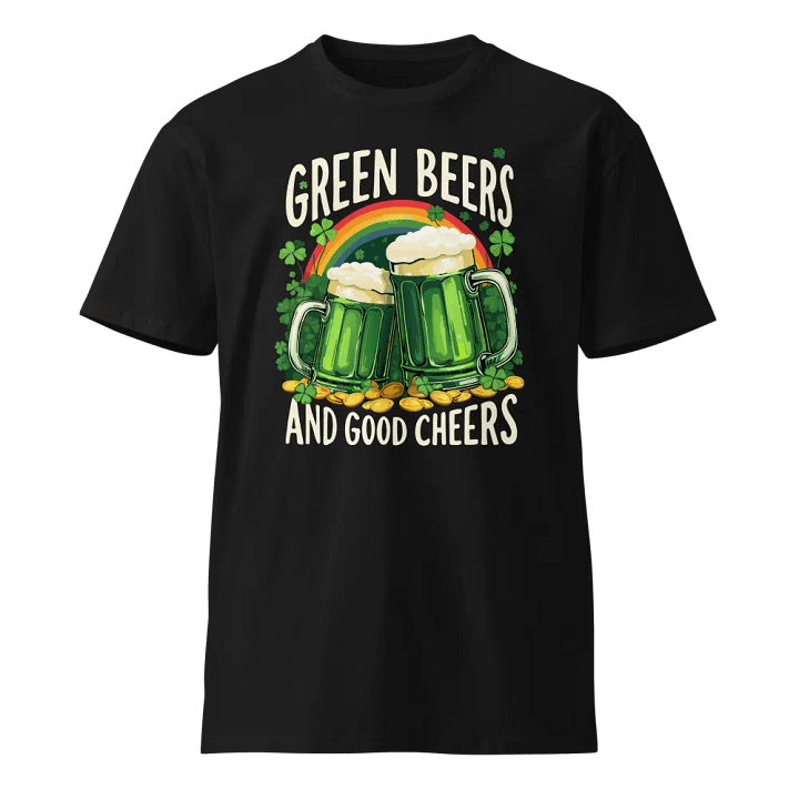 Green Beers and Good Cheers St. Patrick’s Day T-Shirt – Fun Irish Celebration Unisex T-Shirt product image (1)