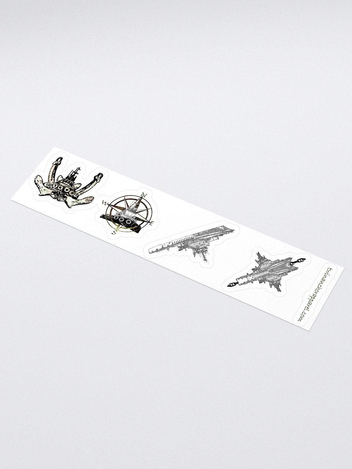 Mixed design Foss Tug sticker sheet (sheet size 15" x 3.75") Kiss Cut Stickers product image (1)