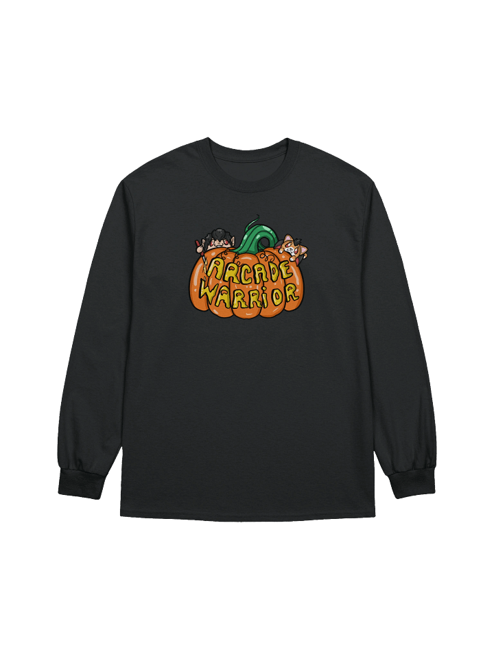 Arcade Warrior Pumpkin Unisex Long Sleeve Shirt Halloween 2025 product image (3)
