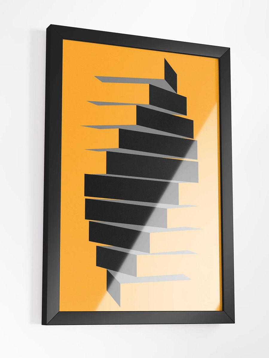 Twisting Geometric Spiral Framed Poster product image (7)