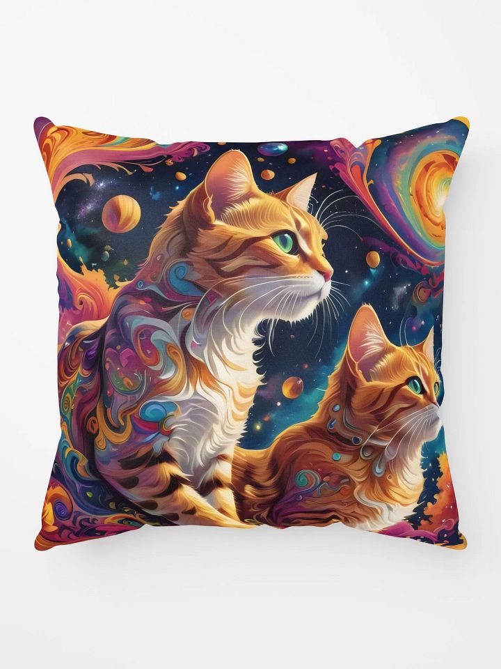 Space Cats Swirl Adventure Pillow product image (1)