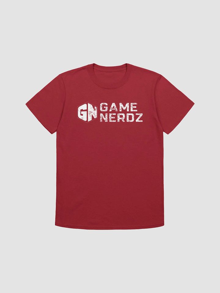 Game Nerdz Vintage Logo Gildan Softstyle Deep Red product image (1)