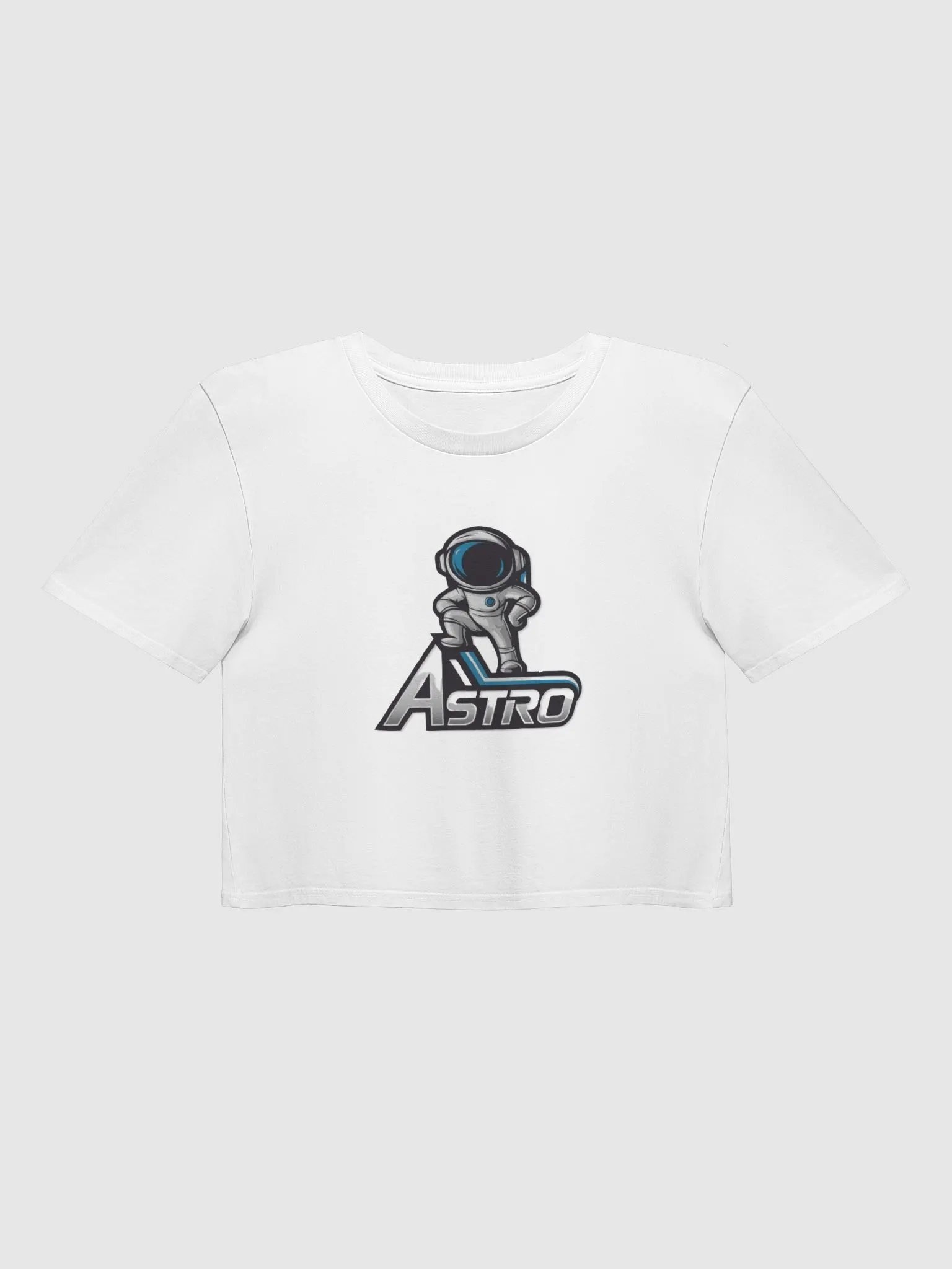 Women's Astro Premium Cotton Crop Top with Astronaut Graphic Design product image (3)