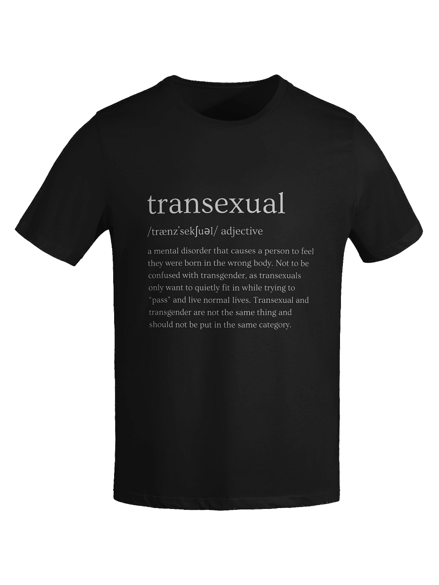 [Buck Angel Shop] Trans Definition - Women's Graphic Tee [white letters] product image (7)