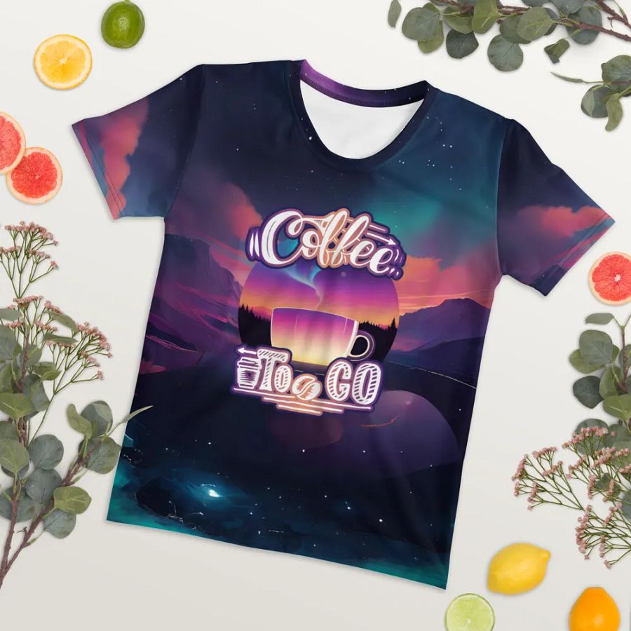 Coffee to Go All Over Print T-shirt product image (8)
