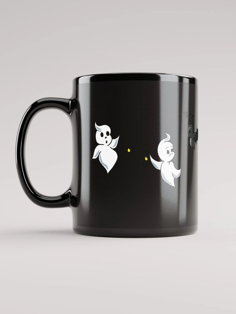 Ghosts and Bat Black Glossy Mug product image (6)