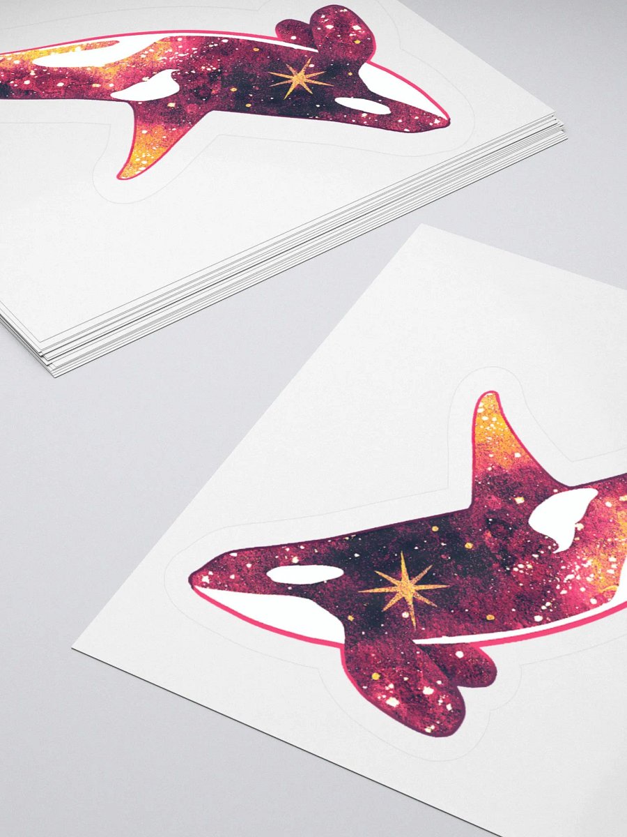 Galaxy Orca - Kiss Cut Sticker, Red Variation product image (4)
