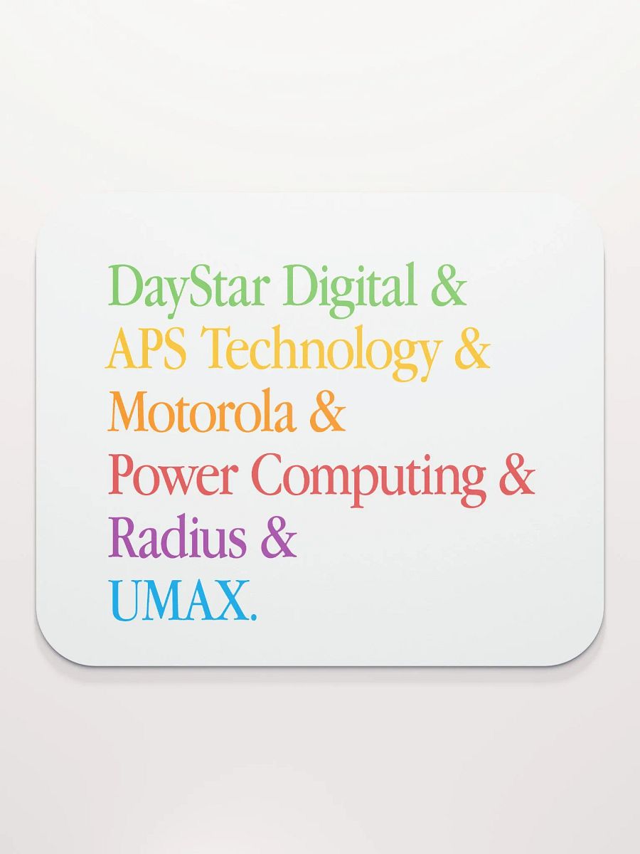 PowerPC Clone Lineup Mouse Pad (White) product image (2)