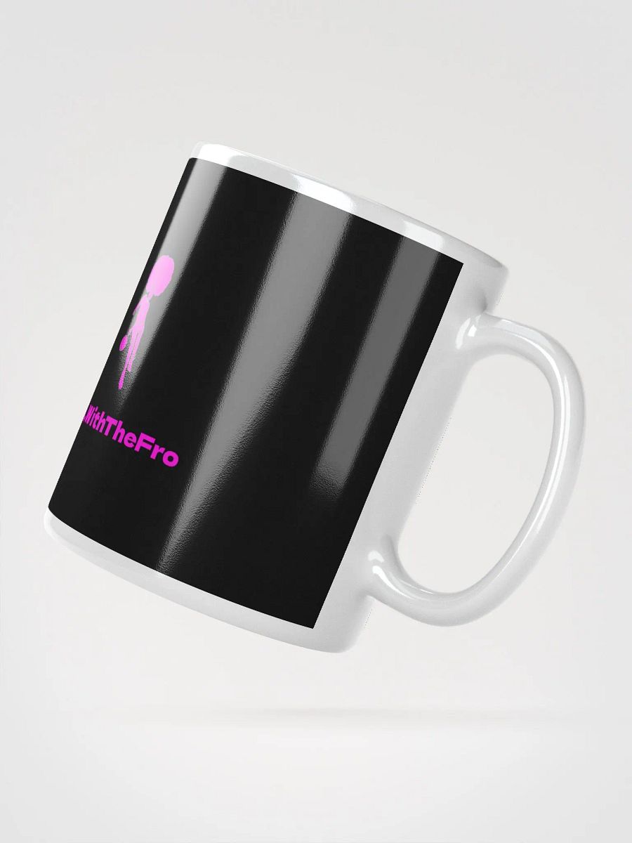 Mo_WithTheFro black Mug pink logo product image (14)
