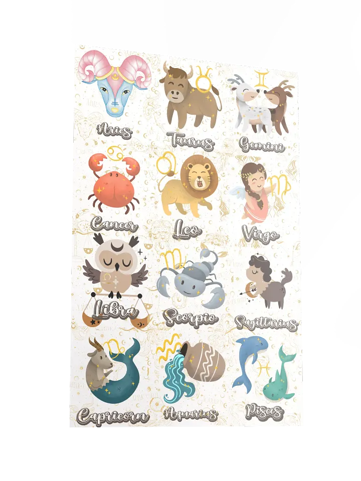 Zodiac Signs Illustrated Poster product image (2)