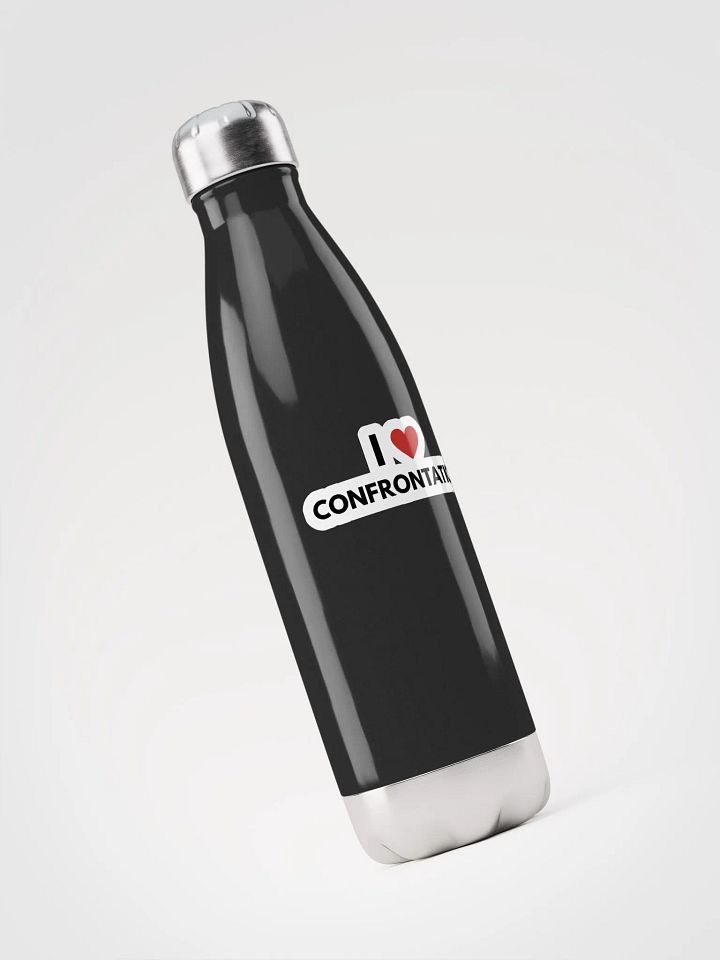 I <3 Confrontation (bubble design) stainless steel water bottle product image (2)