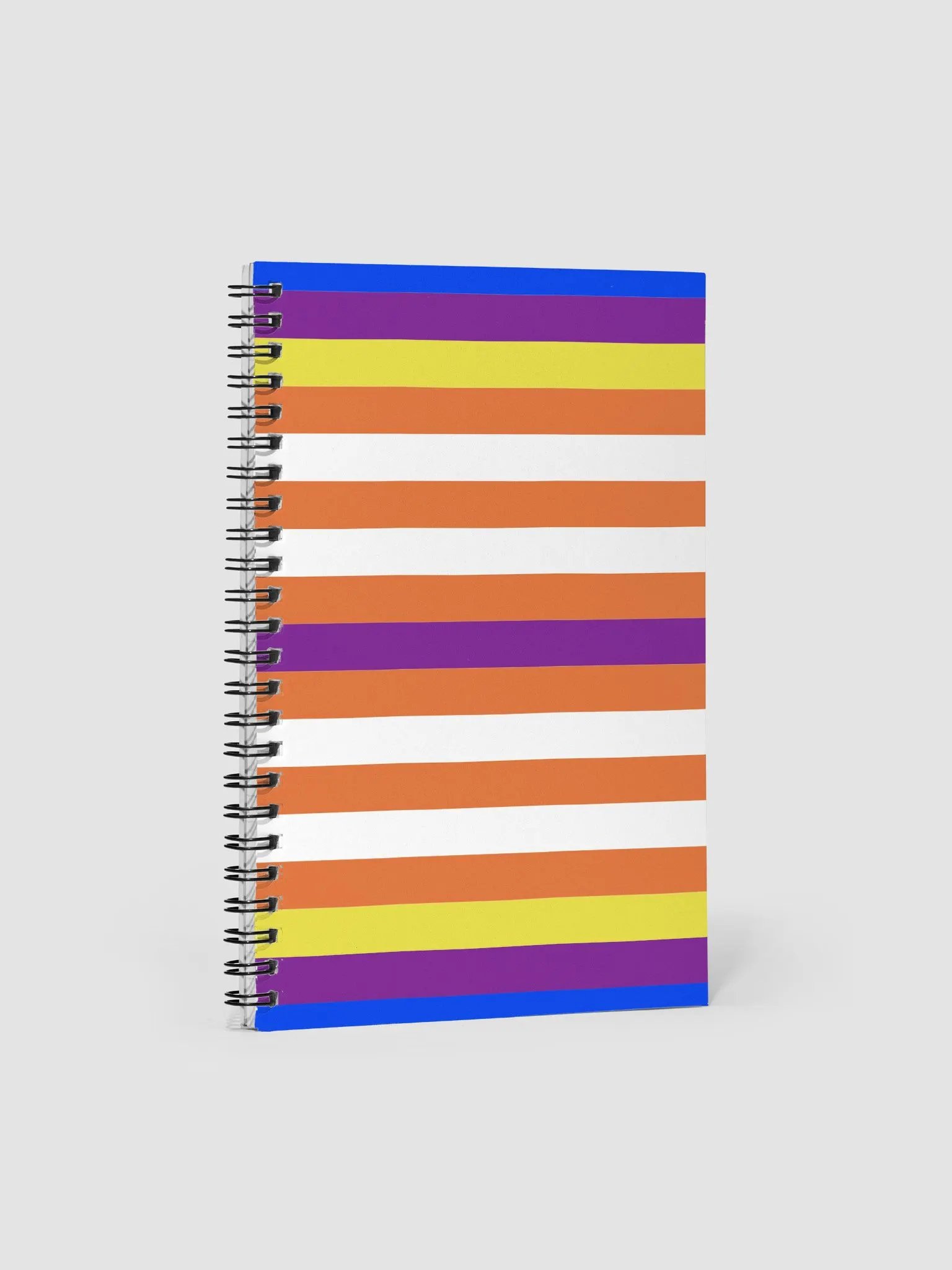 Beach Colored Line Pattern Design Spiral Notebook product image (1)