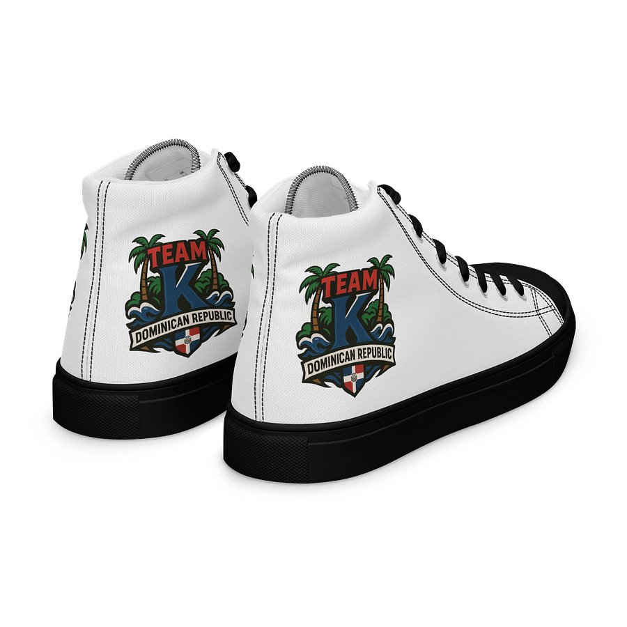 TEAM K Dominican Republic Women's High Top Canvas Shoes product image (7)
