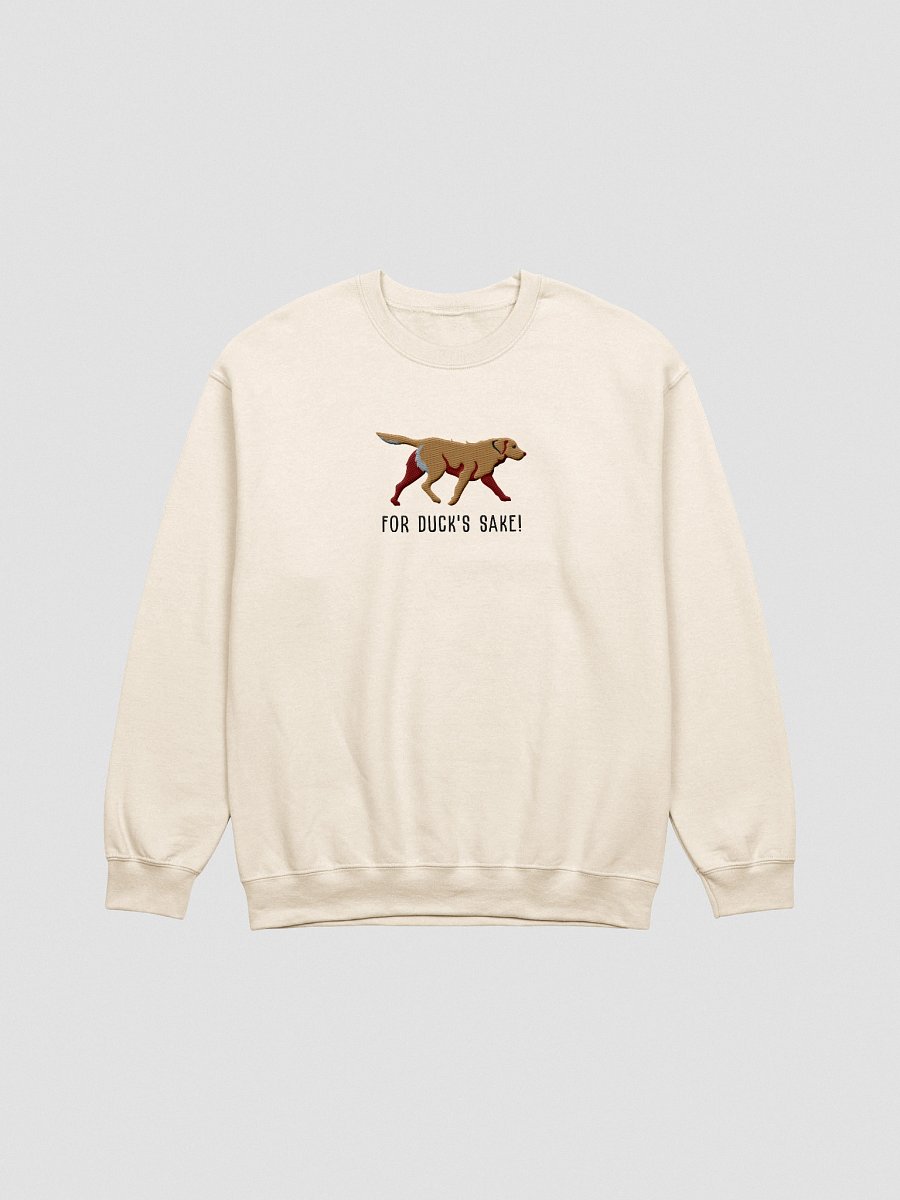 For Duck's Sake! Sweatshirt (Embroidered) of a Chesapeake Bay Retriever(Tan) product image (16)