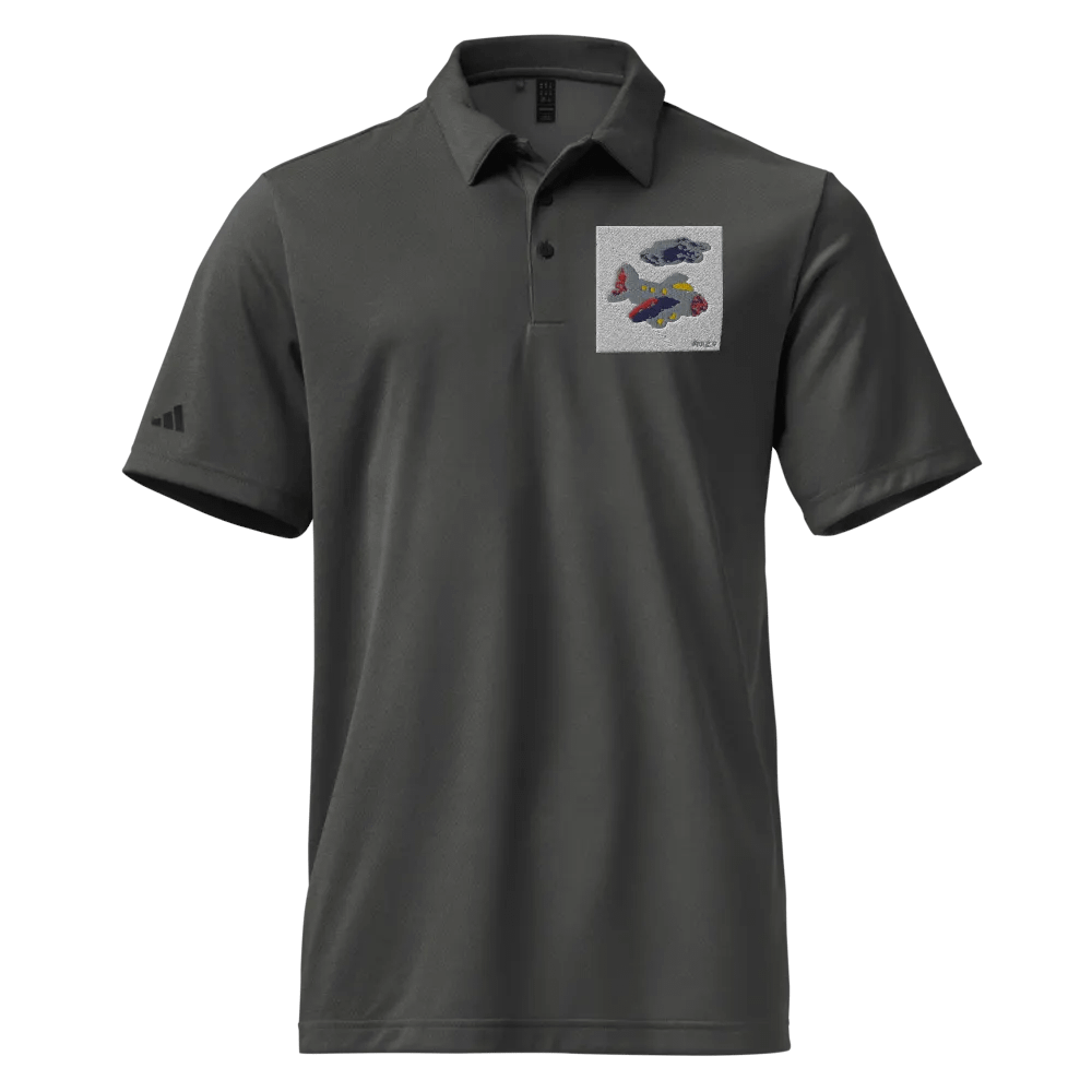 Kid Airplane (Adidas Space-Dyed Polo Shirt) product image (2)