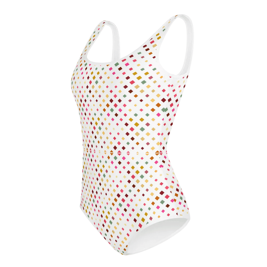 Colorful Square Patterns Youth Swimsuit product image (4)