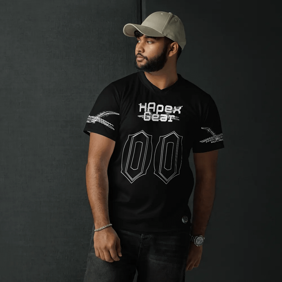 Capital Duranleau - Black - Recycled Unisex Sports Jersey - White HApex Gear Black Logo product image (6)