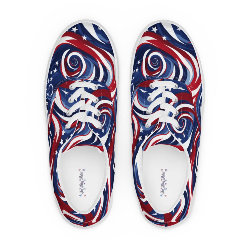 Patriotic Wave Men's Canvas Shoes product image (2)