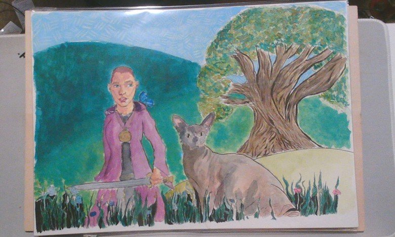 "The Companion" Mixed Media Painting - A3 sized product image (1)