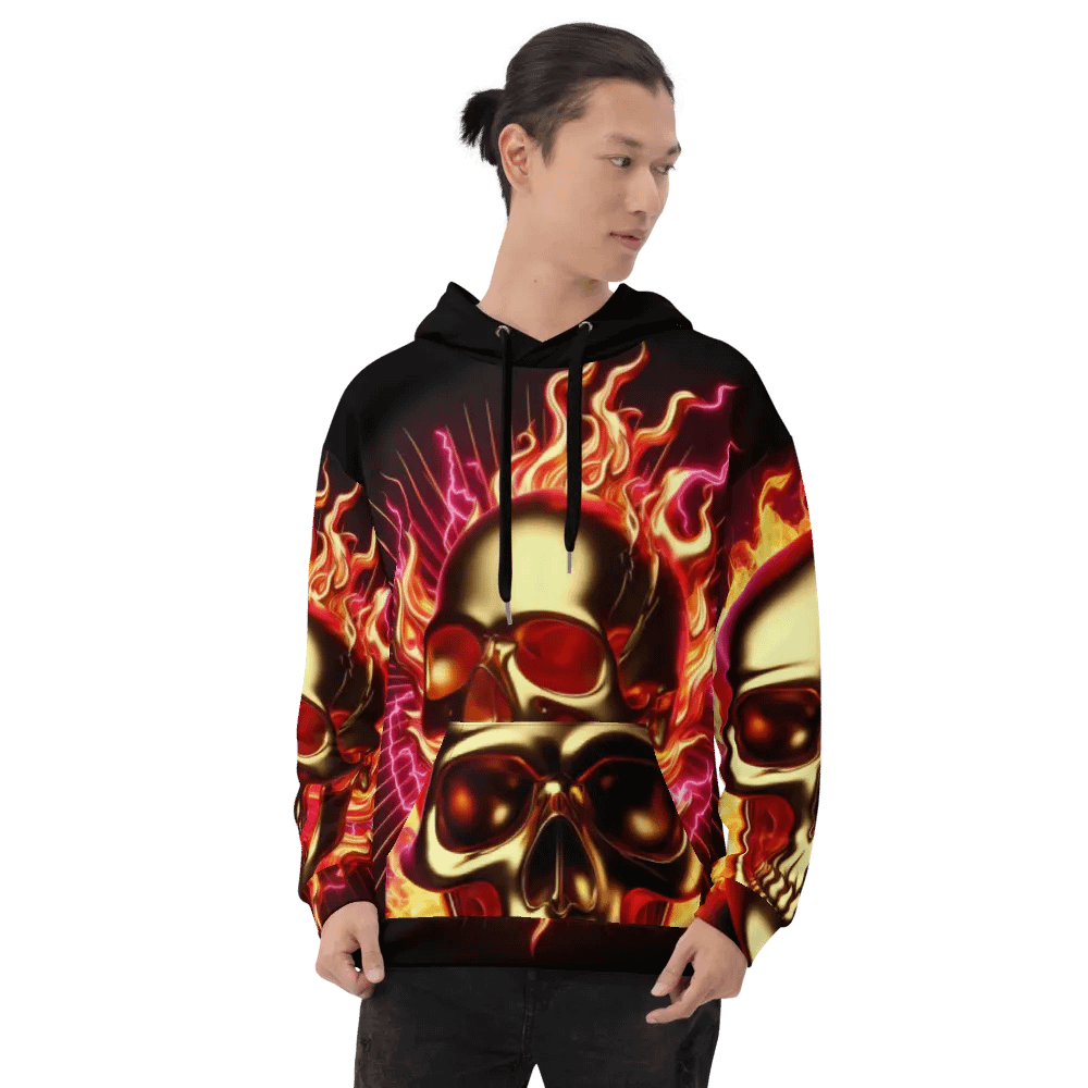 Fiery Golden Clothing - Unisex Skull Hoodie #7 product image (8)