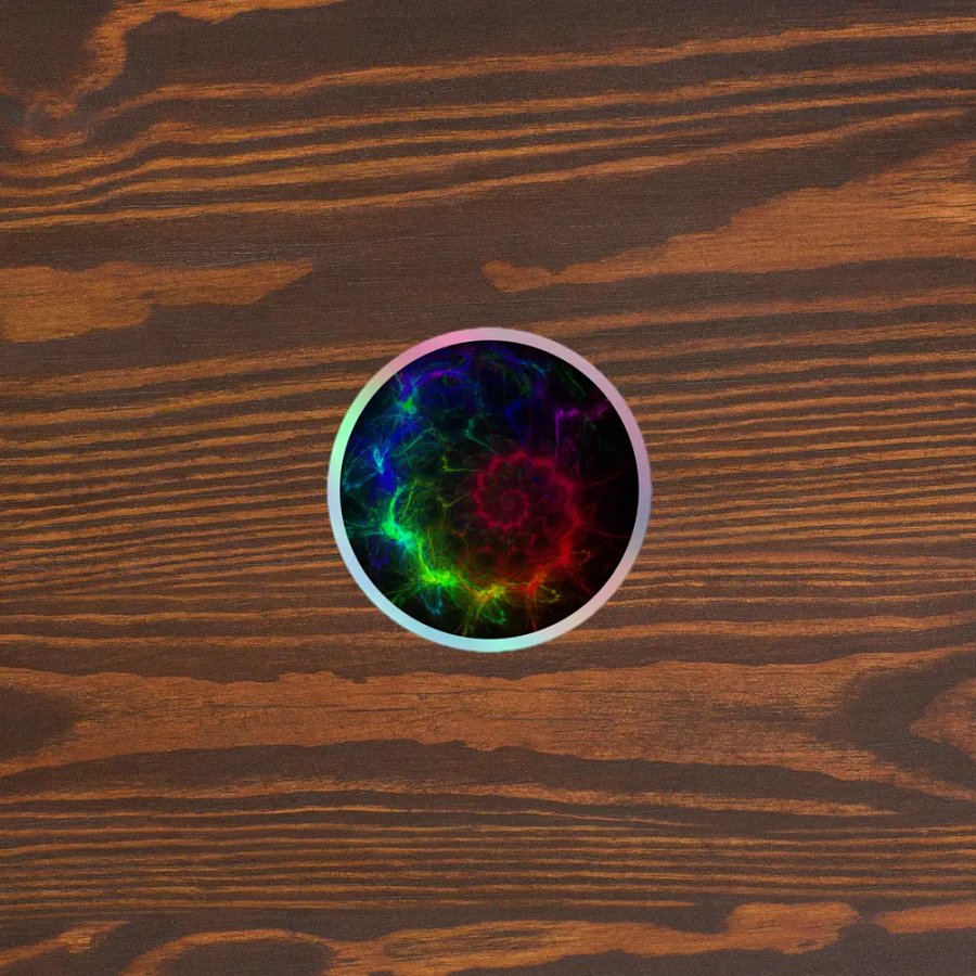 Fractal Chakra Kiss-Cut Holographic Sticker product image (3)