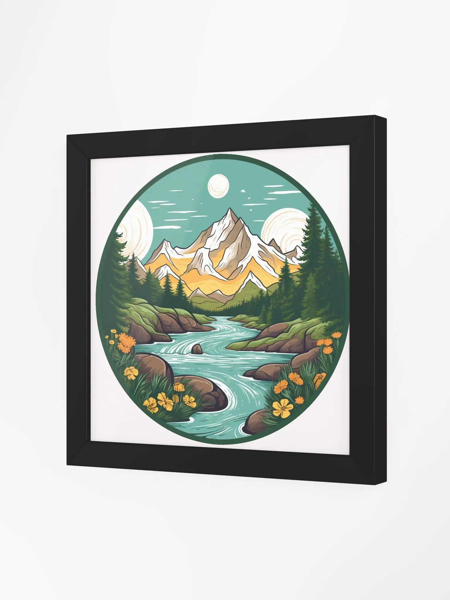 spring mountains framed print product image (2)
