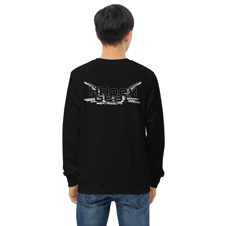 Unisex Organic Sweatshirt - Black HApex Gear Black Logo product image (1)