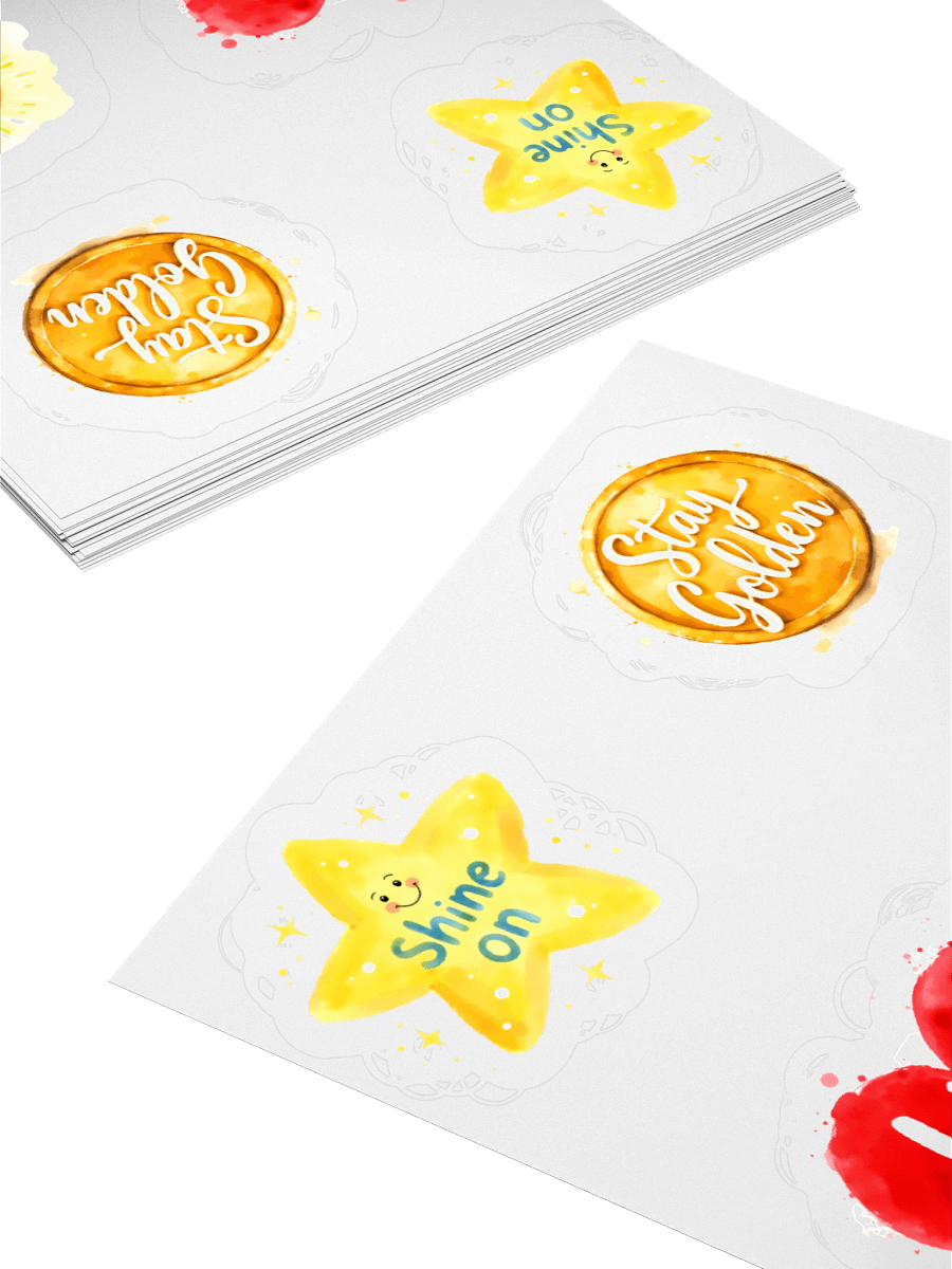 Hand-Drawn Motivational Retro Sticker Set product image (12)