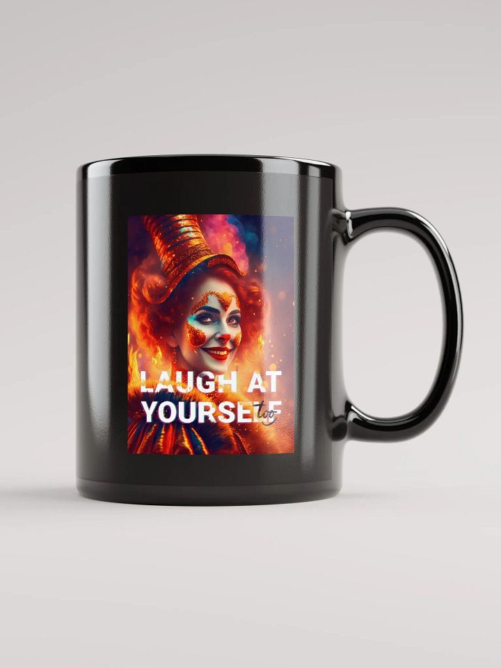 Laugh at yourself too - Clown in fire (front & back) product image (1)