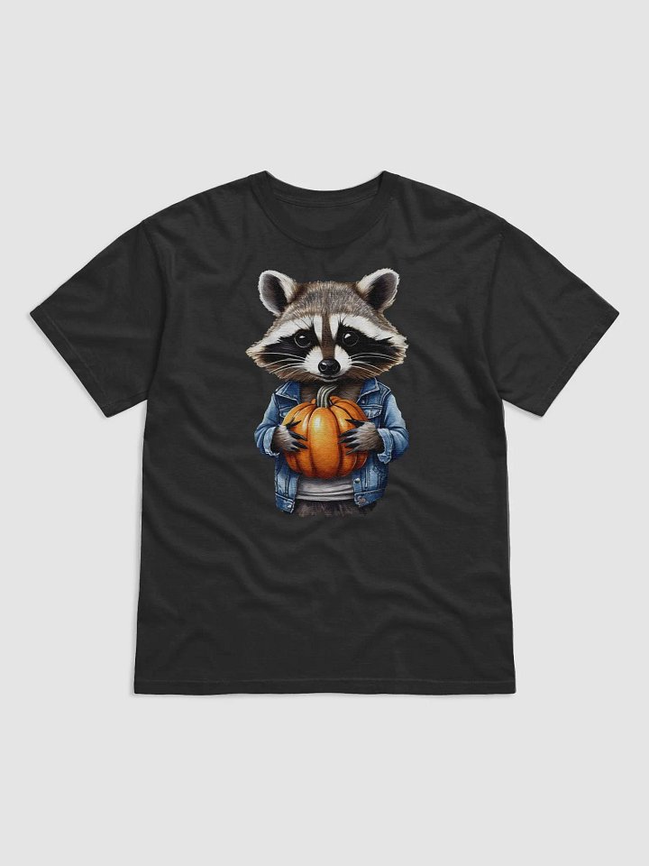 Cute Raccoon wearing jacket and holding a pumpkin product image (1)