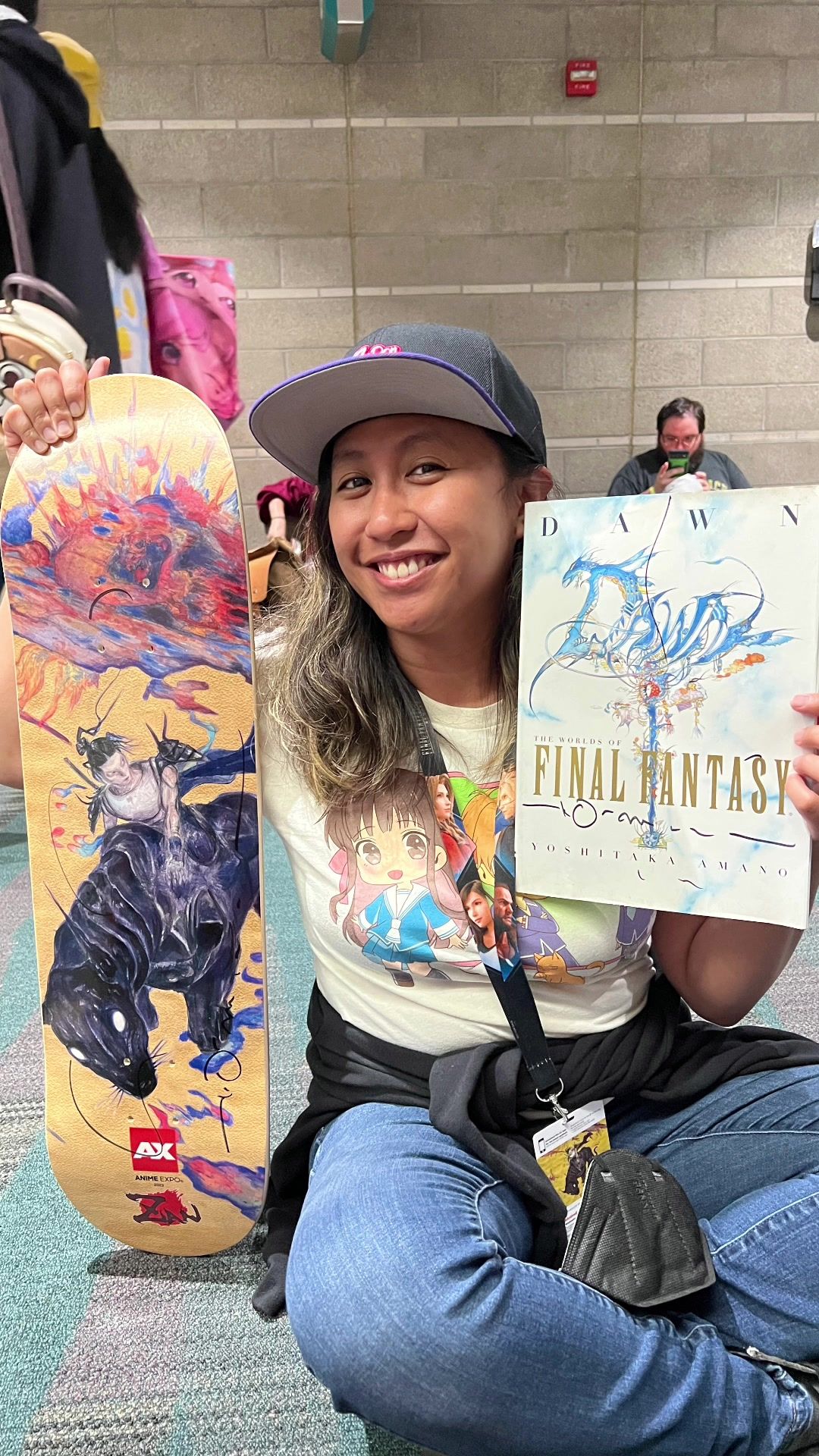 Such a surreal experience. Tickets cut off at 50 for standby, and I managed to get my hands on 41! As I walked away from the ticket booth, one of the staff yelled they were official “sold out!” I can’t believe I actually managed to get one! Anime Expo was pretty fun this year 🥲✨ #Videoleap #AX2023 #guestofhonor #yoshitakaamano 