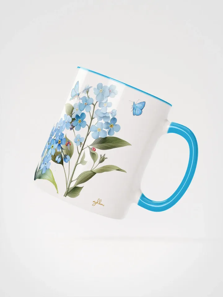 Forget-Me-Not Whispers Ceramic Mug | 11oz & 15oz | Dishwasher & Microwave Safe | Vibrant Interior Colors product image (2)