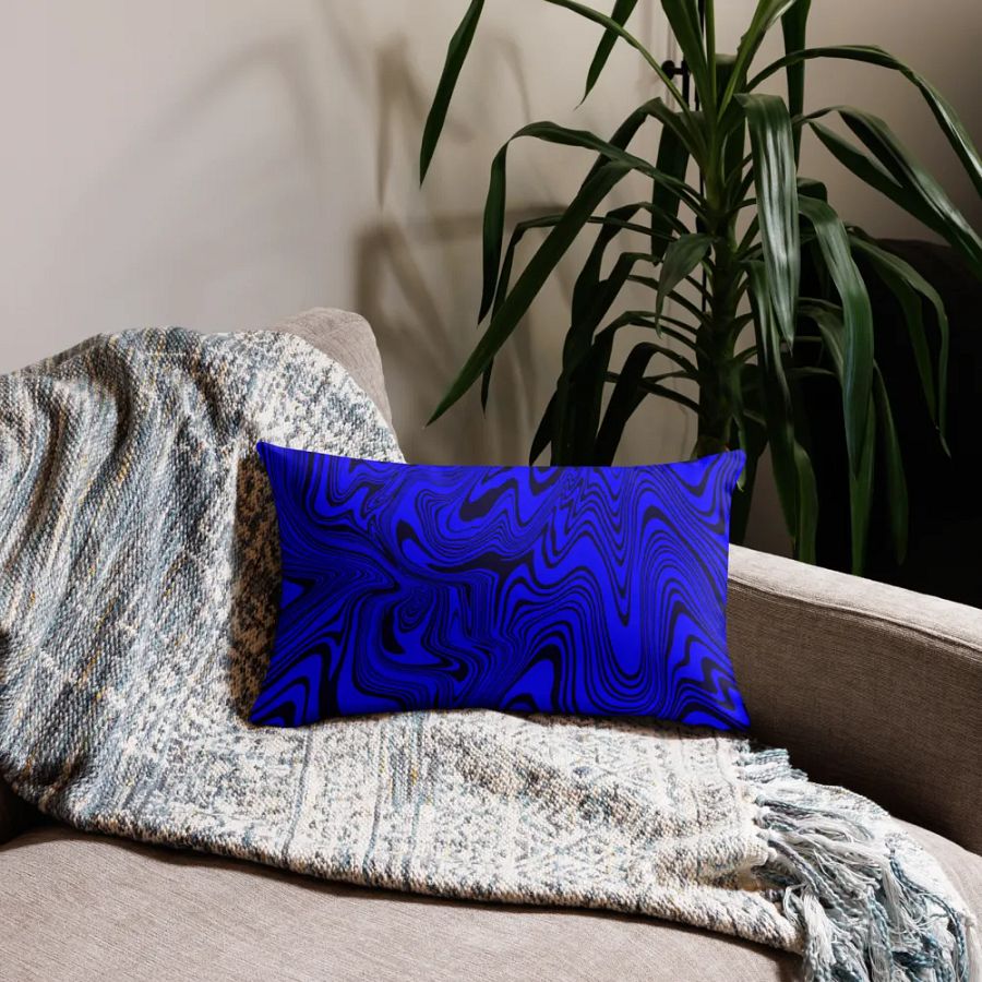 Premium Pillow Case - Abstract Blue Swirls product image (3)
