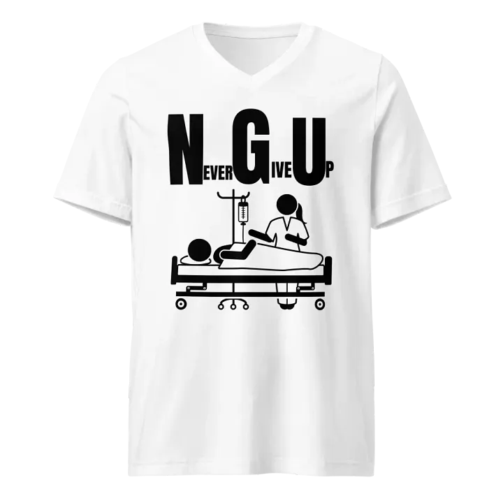 Never give up V-Neck Tee product image (1)