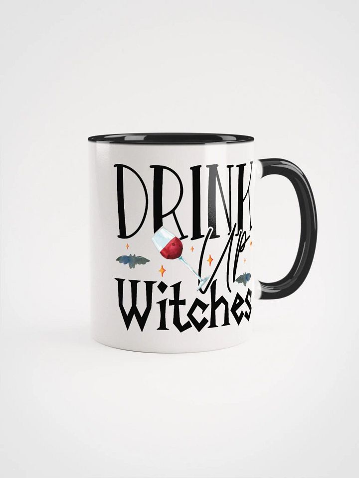 Drink Up Witches WHITE WITH BLACK HANDLE MUG - Witchy, Kitchen Witch, Magic Kitchen Gift product image (2)