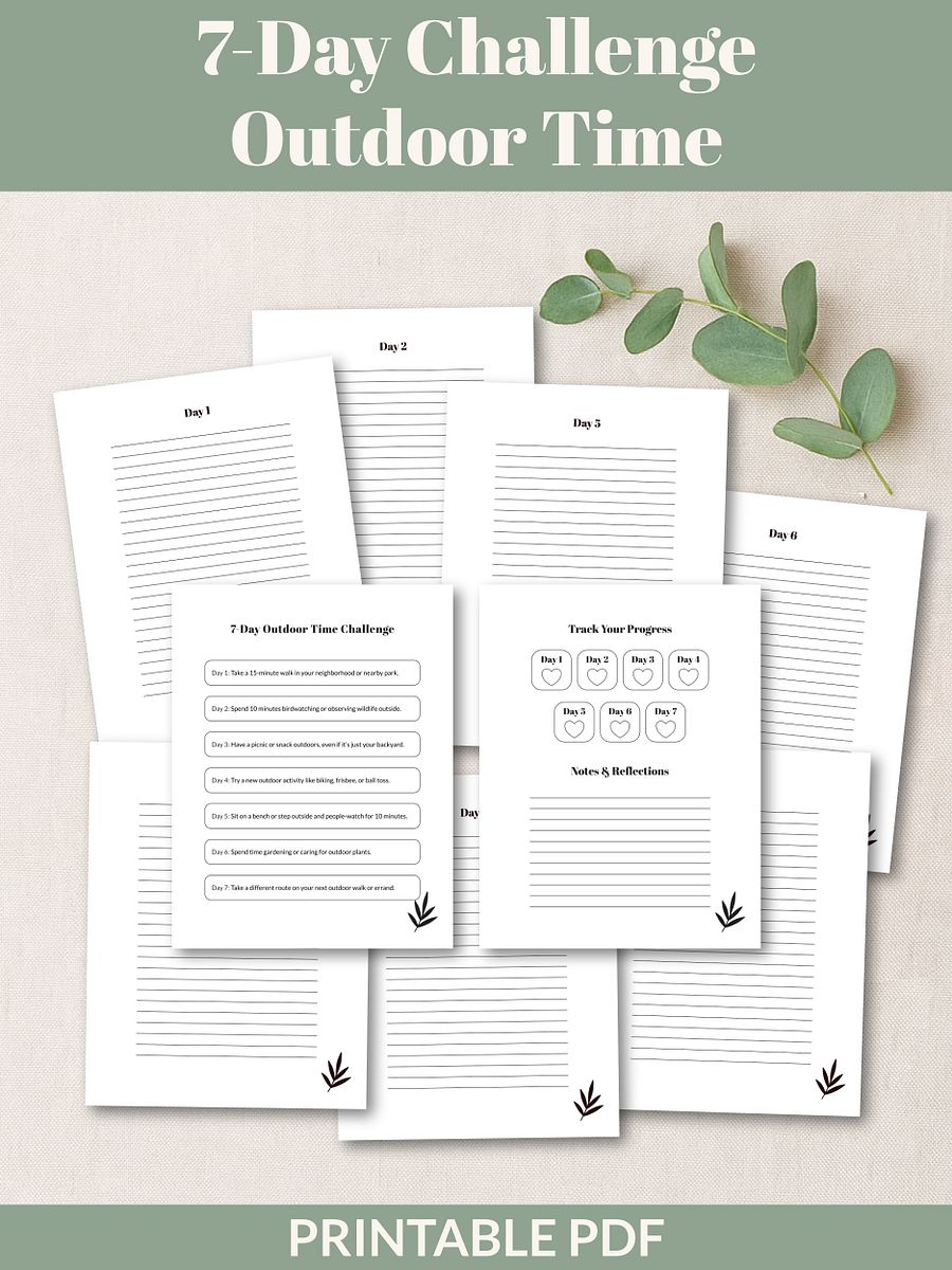 Nature & Creativity Bundle 7-Day Challenges Printable product image (8)